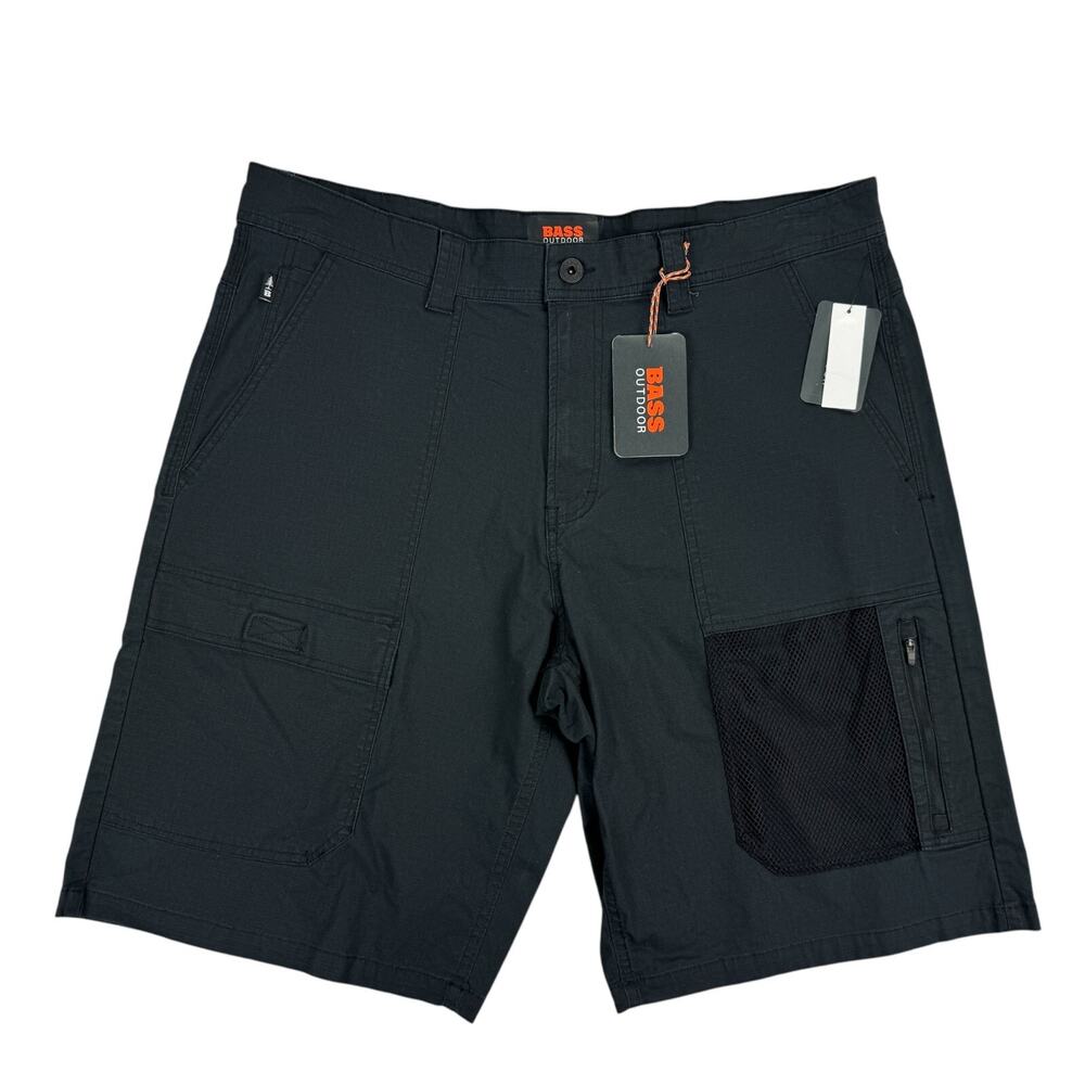 Bass Outdoor Mens Explorer Cargo 11" Shorts Black 38
